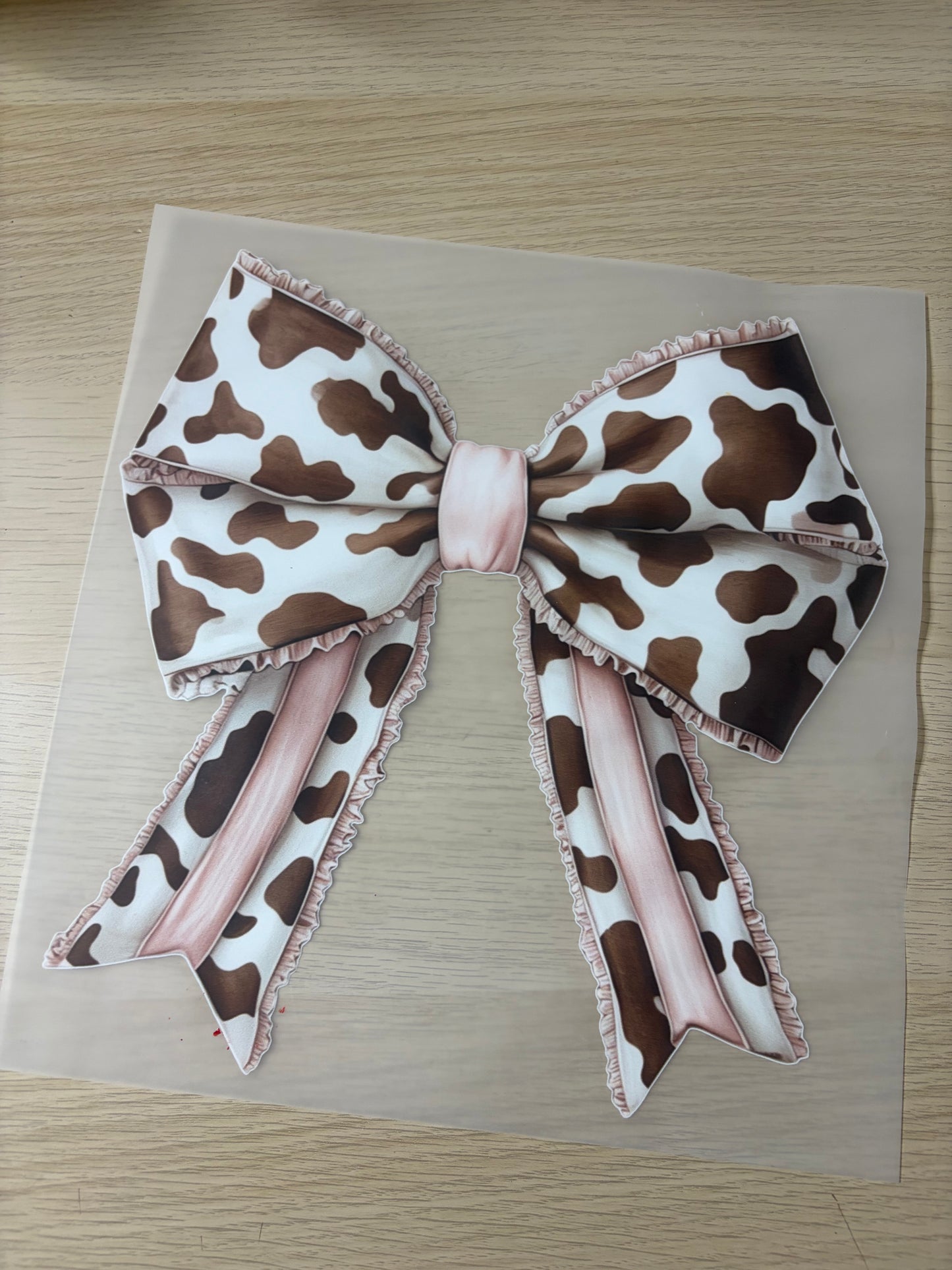 N.6 cow bow shirt print