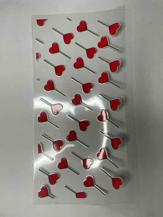 #128 heart lollipops