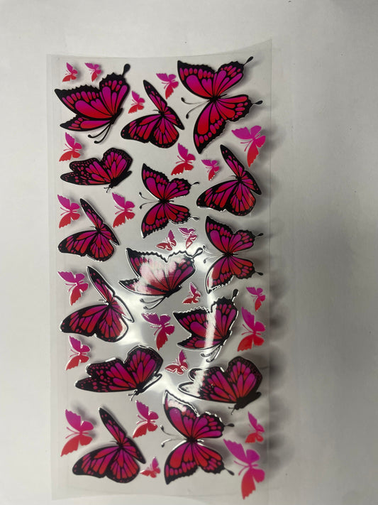 #122 hot pink butterflies