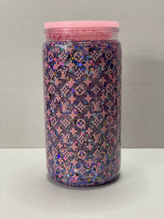Pink lv 16oz snowglobe
