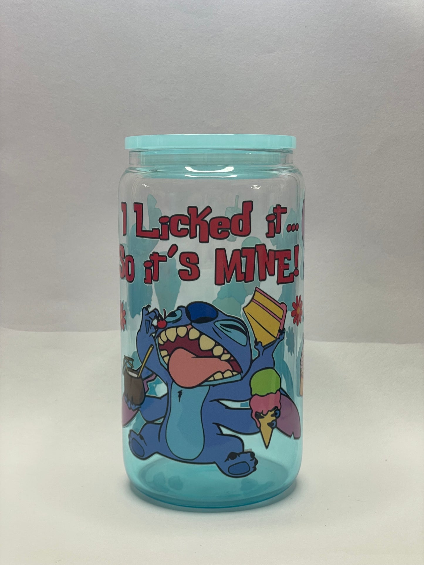 Premade stitch 16oz glass ombré