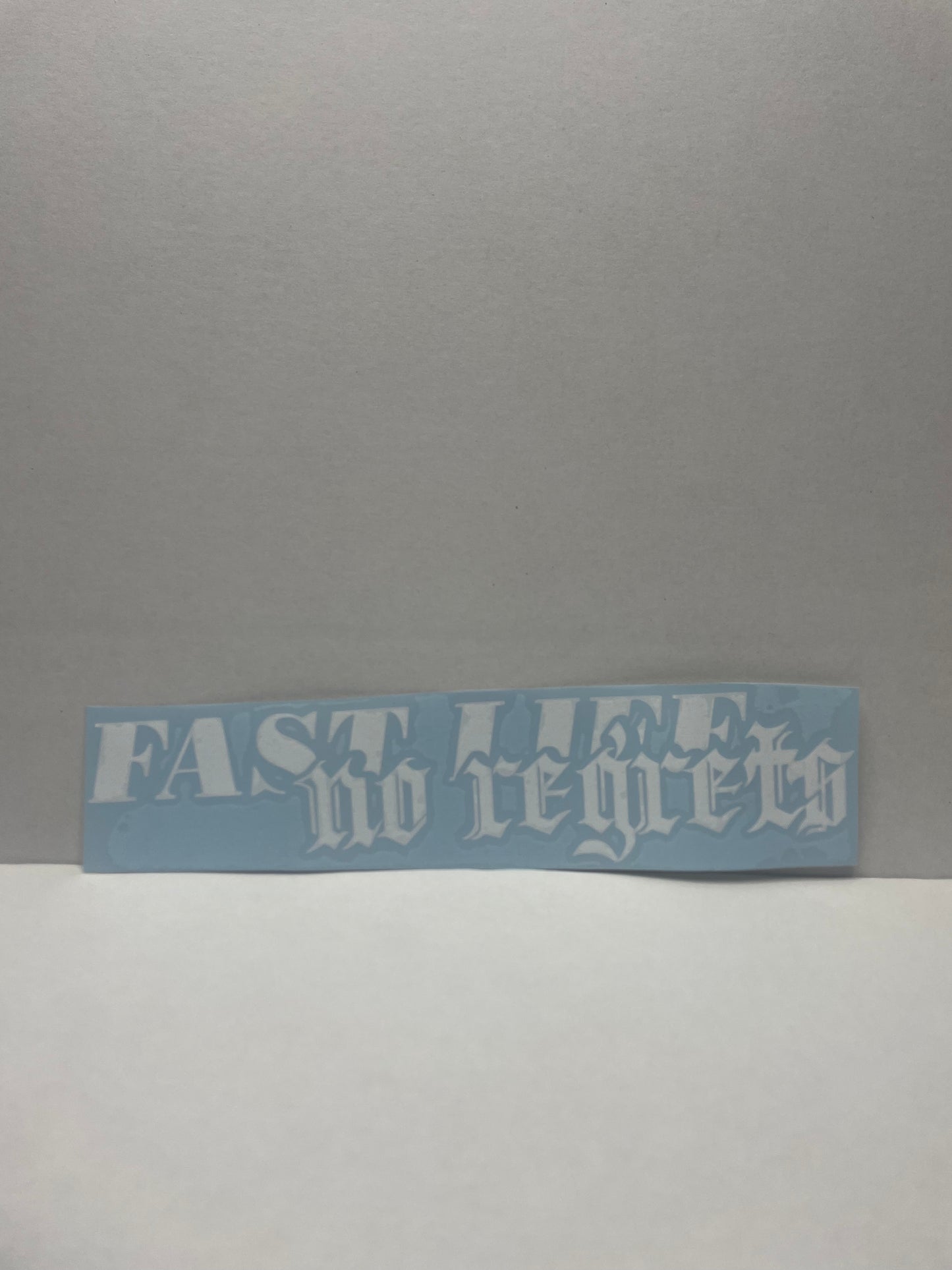 Fast life no regrets