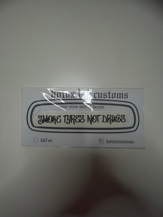 Rear view mirror decals