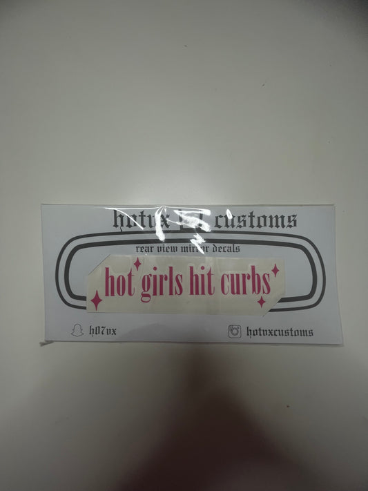 Rear view mirror decals