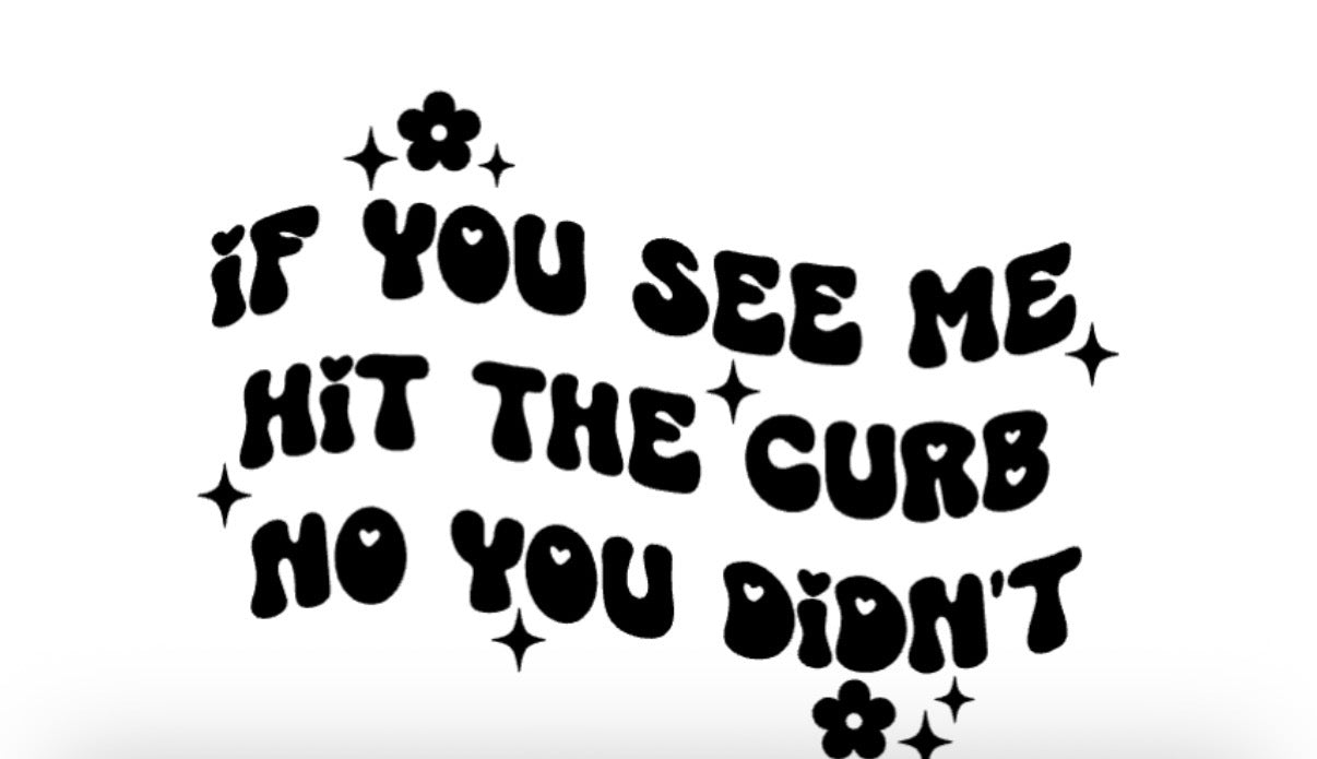 If you see me hit the curb no you didn't