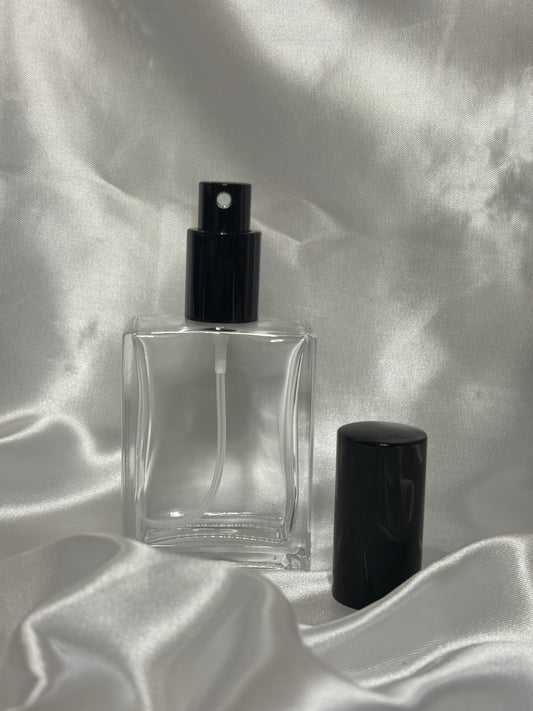 50ml square glass bottle