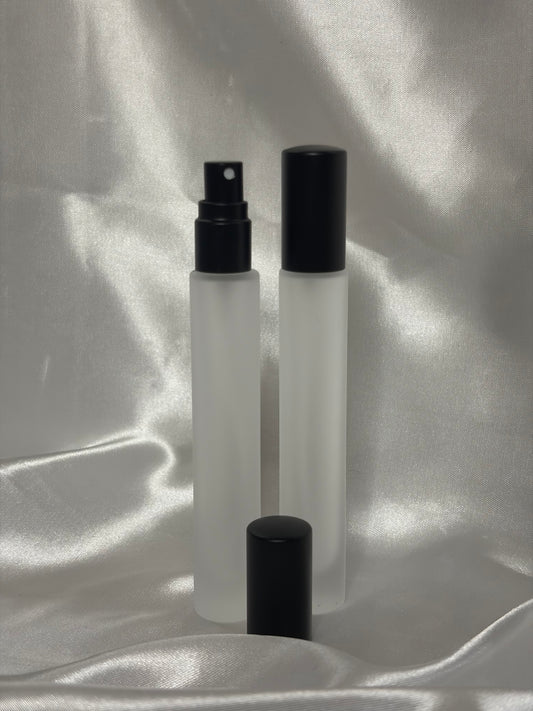 10ml tall frosted with matt black lid