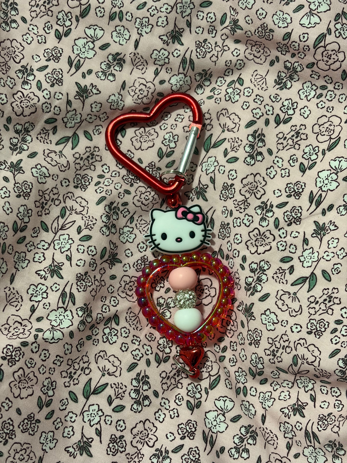 hello kitty beaded keyring