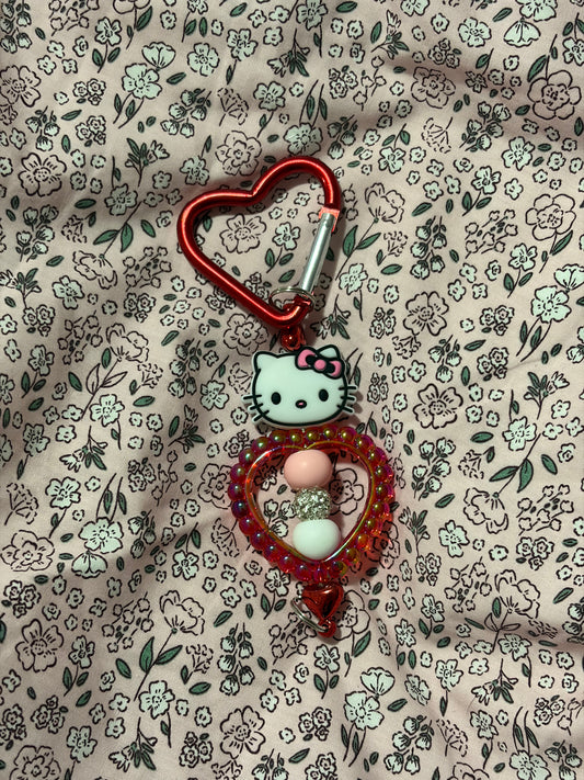 hello kitty beaded keyring