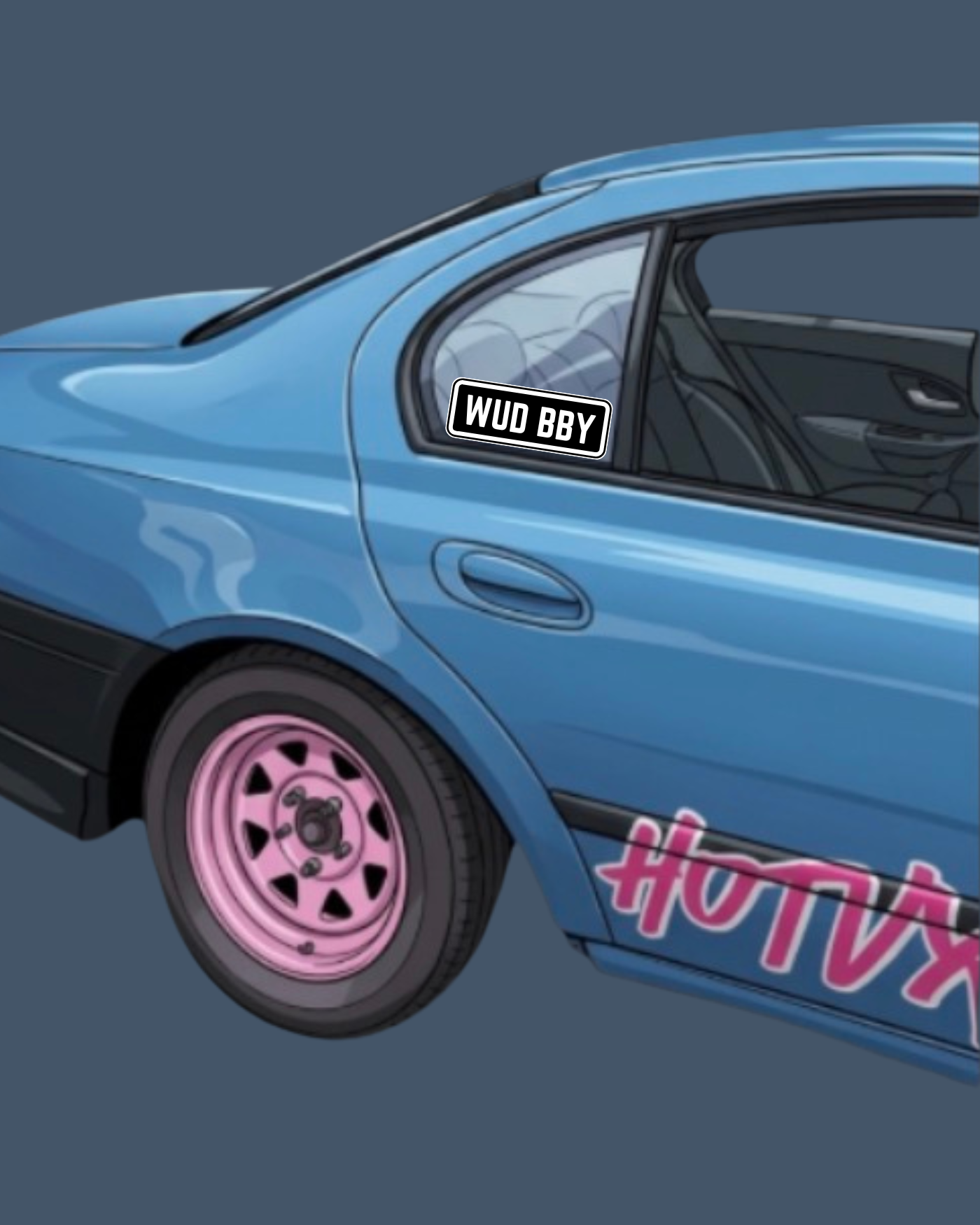 wud bby plate stickers